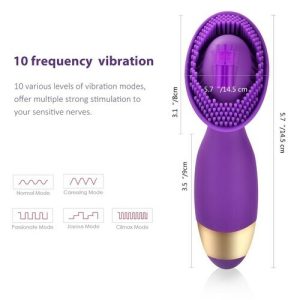 Vibrator – 10 Speeds Tongue Licking Vagina Clit Tentacles Stimulation