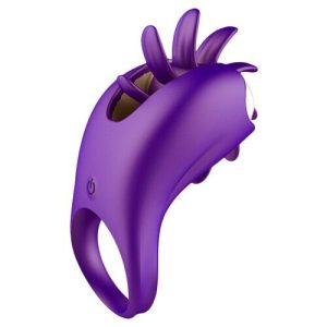 Cock Ring – Silicone Soft Rolling Tongues 10-Speed