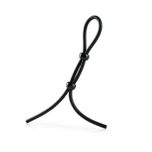 Cock Ring – Adjustable Black Silicone Lasso