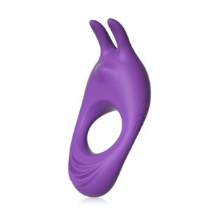 Cock Ring – Bestvibe 9 Vibrating Rabbit Purple For Couple Play