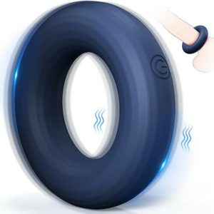 Cock Ring – Bestvibe 10 Frequency Vibrations Remote Control Purple