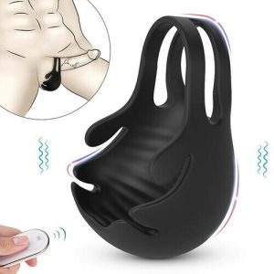 Cock Ring – S-HANDE 1.29-Inch 9-Speed Vibrating with Testicles Teaser
