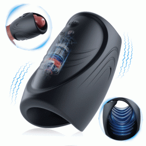 Male Masturbator – 2 In 1 Flexible Handheld 10 Vibrating Stamina Training