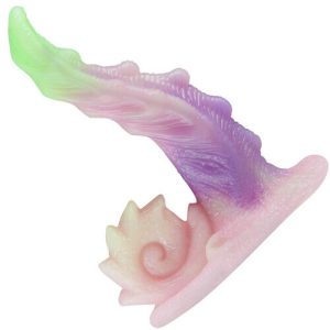 Gode - Zane Bendy Snail Silicone Rainbow avec grande ventouse 7.48 Inch