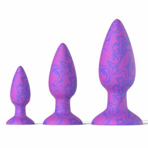 Butt Plug – Eli Progressive Anal Training Flared Base Silicone s Set (3 PCS)