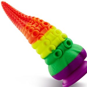 Dildo - Orsen Tentacule Arc-en-ciel en Silicone avec Grande Ventouse 8.66 Inch