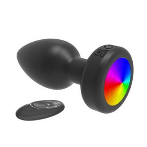 Bestvibe Remote Control Vibrating Training Anal Plug with Flashing Light Base