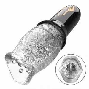 5 Rotating + 10 Vibrating Transparent Sleeve Oral Sex Cup – 【FREE