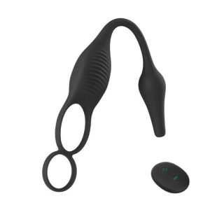Cock Ring – Vibrating Remote Control with Anal Plug – HGOD