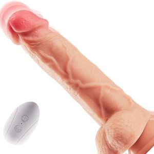 Vibrator – Thrusting Dildo with Rotation & Heating Sex Toys 8.26 Inch