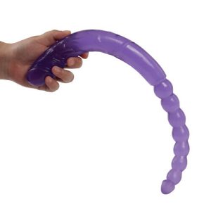 Dildo – ended Manual Anal Beads & Glans 2 in 1 18.5 Inch – Bestvibe Purple