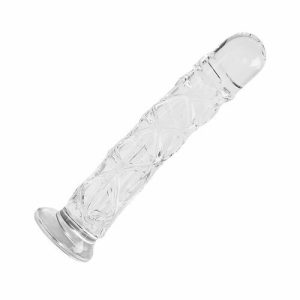 Dildo – Bestvibe Transparent Silicone with Raised Texture 5.9 Inch