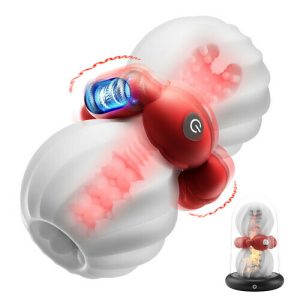 Masturbator – Joyce Heating & Vibrating Manual 3D Textured Vagina Anal Beads