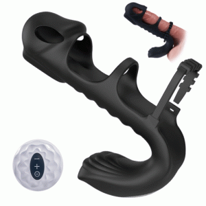 Vibrator – Dual Motor 7 Vibrating Penis Sleeve & 2-in-1 Adult Toy – Lucifer