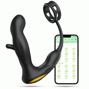 Cock Ring – Bestvibe Hollow Flapping Vibrating Silicone Prostate Massager with