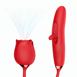 Vibrator – Rosalie Suction Rose Clit Stimulator with Tapping G-Spot