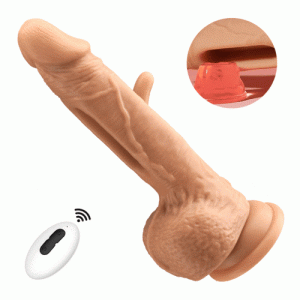 Vibrator – Hollow Flapping Silicone Dildo 8.38 IN