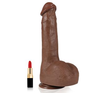 Dildo – Bowen 11.02 In Straight Large Black G-spot Realistic with Suction Cup