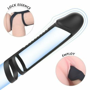 Cock Ring – Bestvibe Silicone Double Glans Coverage For Men Erection