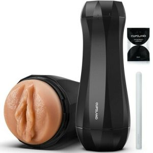 Male Masturbator – Realistic Pussy Cup with 3D Flared Labia – Handheld for