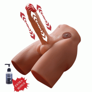 Dildo – Eronight 7 Inch Thrusting Vibrating Brown Realistic Butt