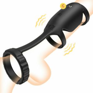 Cock Ring – Bestvibe Triple Ring 10 Vibration Couples Use Silicone