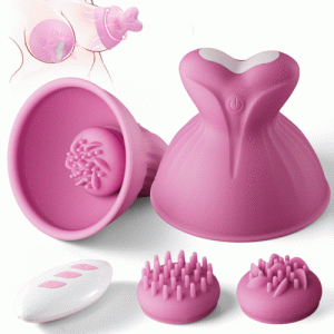 Bestvibe 7 Vibrating & Rotation Nipple Toys with Replaceable Message Head