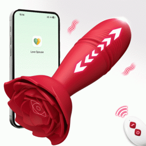 Vibrator – Rose Sex Toy Anal Plug APP Thrusting s, Remote Control Anal Sex Toy