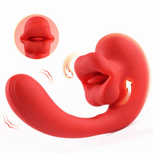 Vibrator – spot with 10 Biting Clitoral Stimulators – Tongue Licking G