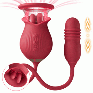 Vibrator – Angela Rose 10 Tongue Licking & Thrusting Dildo Clitoris &
