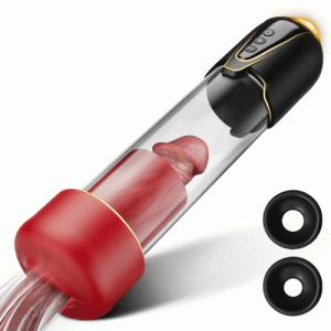6 Suctions Penis Pump with Lifelike Mouth & Textured Tunnel – Bestvibe Red