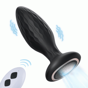 LED Light 360° Rotation & Vibration Remote Control Anal Plug For Solo or